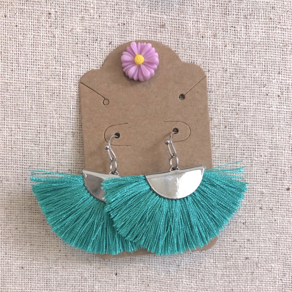 Turquoise statement earrings